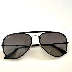 Ray Ban Blaze Flat Lens Aviator sunglasses, RB3584N BLAZE 153/11Demi Gloss Black